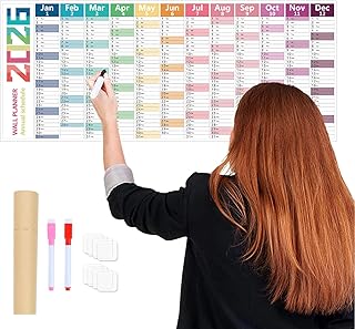 Calendrier 2026 - Planificateur Annuel Effaçable 2026 | Papier Épais 12 Mois Pour Décor Rome Famille Étudiant Maison École Bureau Organisation Noël